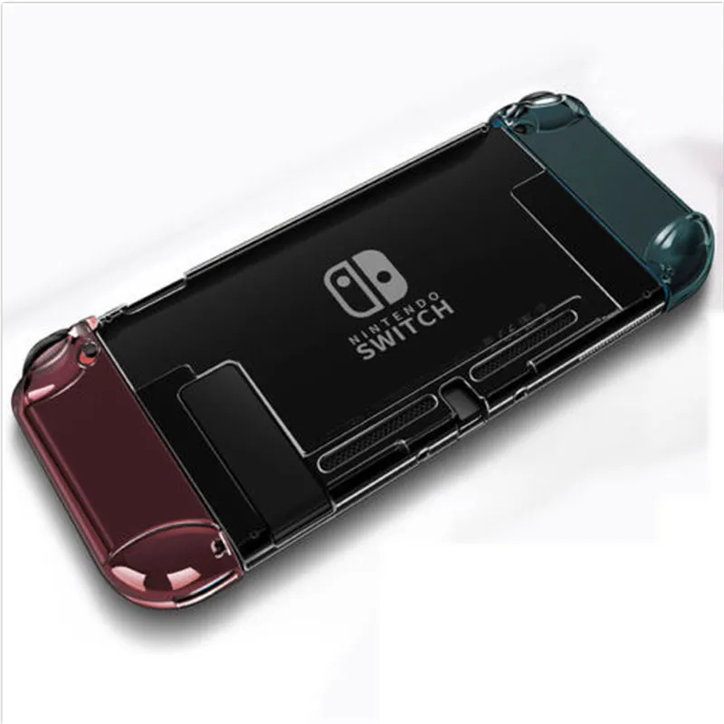 Прозрачный защитный жесткий ударопрочный чехол для nintendo Switch - Цвет: Черный