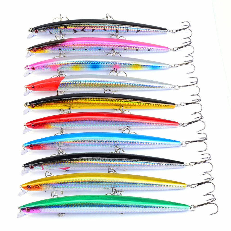 Kit De 24 Leurres De Pêche HENGJIA - Appâts Mélangés Poissons Nageurs, Cuillères, Souples - Eau Douce