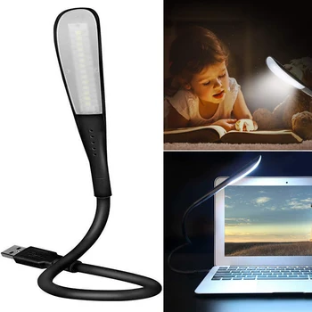 

USB Reading Lamp Portable Laptop USB Light with 14 LED Dimmable Touching Switch Flexible Gooseneck K888