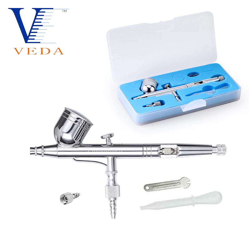 

VEDA Airbrush Model Multi-Purpose Dual-Action Gravity Feed Airbrush Set with a 0.3mm Versatile Kit Spray Art Crafts Tattoos Cake