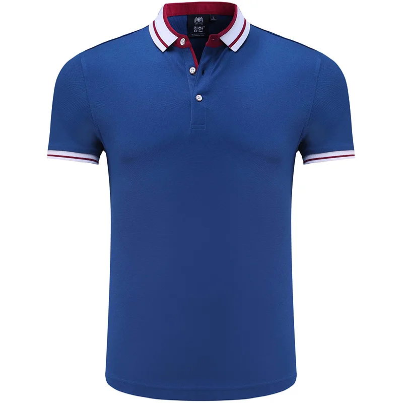 royal blue Индивидуальная рубашка-поло унисекс с печатью логотипа или вышивкой на заказ из чистого хлопка Создайте свой собственный Поло рубашка унисекс - Цвет: royal blue