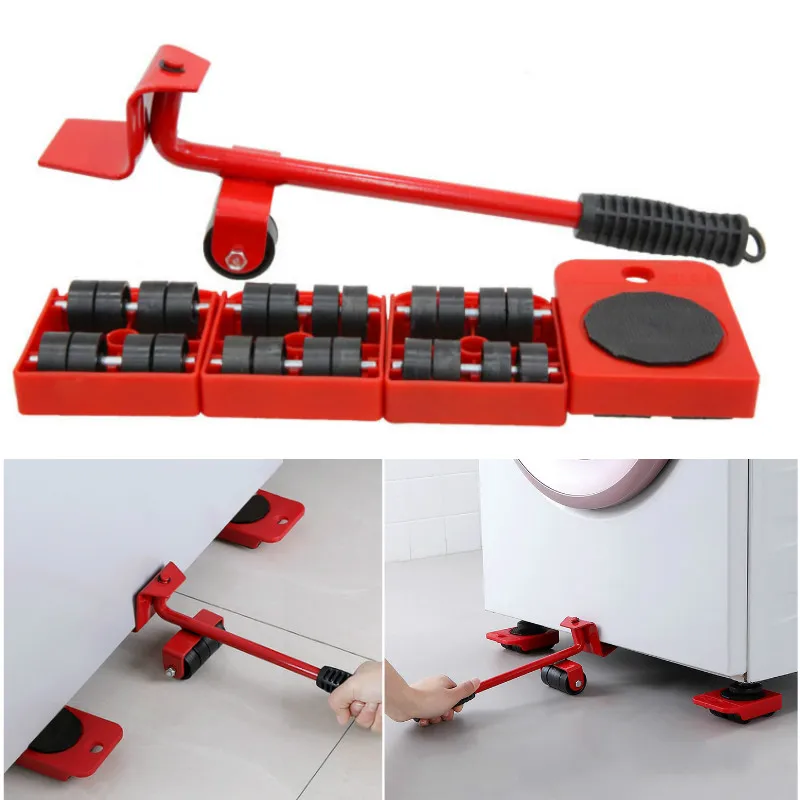 5Pcs Heavy Duty Furniture Lifter Transport Tool Set Heavy