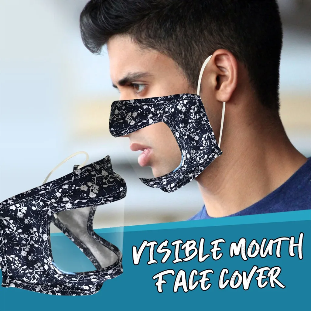 

Scarf M-a-s-k For F-a-c-e Cover With Clear Window Visible Expression For Women Men Unisex Mascarilla Transparent M-a-s-k Masque