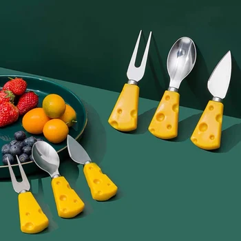 

Cheese Cheese Fruit Knife And Fork Home Creative Cute Tableware Bread Cake Dessert Small Fork Baby Spoon Home Supplies