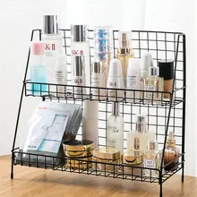 Стеллаж для хранения, настольная полка, многослойная коробка для хранения косметики, шкаф для хранения, артефакт, домашний декор, черный, белый