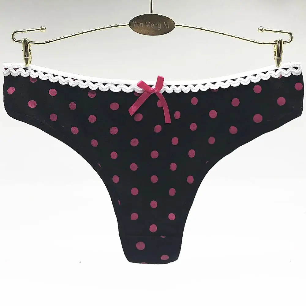 WTEMPO 6 шт./партия бренд G-String нижнее белье хлопковые трусы для женщин сексуальный Принт низкая талия Бесшовные трусики стринги Женское нижнее белье