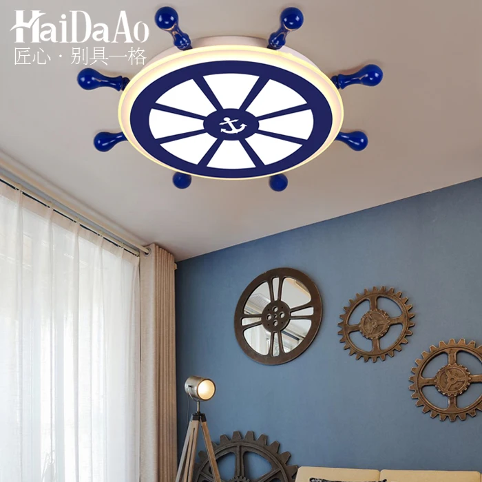 

Mediterranean bedroom light personality dining room romantic dining room ceiling light boat rudder children's room
