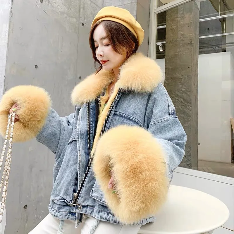 big-fur-collar-2020-winter-velvet-thick-denim-jacket-female-korean-locomotive-lamb-coat-female-short-coat-plus-size