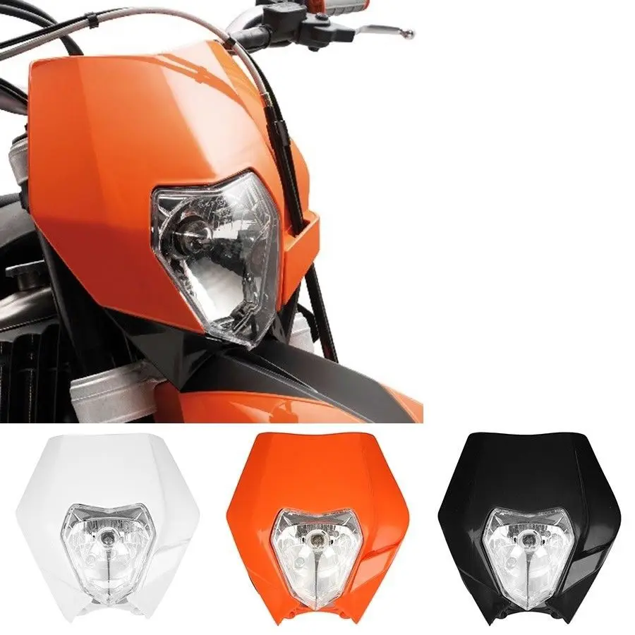 KTM Scrambling мотоцикл универсальные модифицированные аксессуары Фара гримаса лампа призрак маска мотор передняя фара на велосипед 12 В
