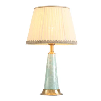 

Elegant American Style Conical Ceramic Table Lamp For BedRoom Bedside Living Room Foyer Study Desk Reading Night Light 190137