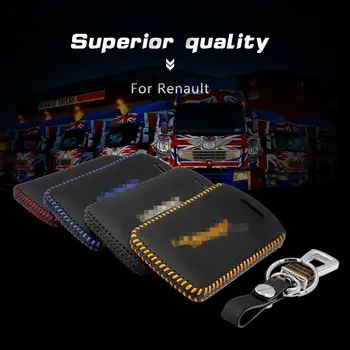 

Car Key Bag Leather For Renault Koleos 2009-2019 For Renault megane 2017-2020 Clio IV Genuine Leather Car Key bag case