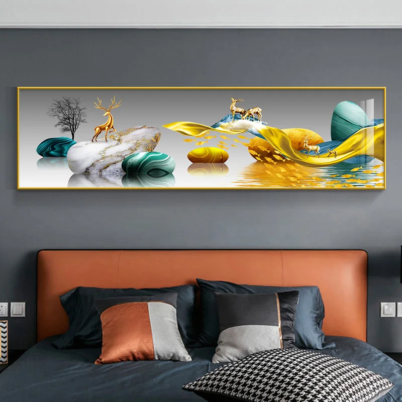 

Современная простая декоративная живопись для спальни искусственная Роскошная Картина на холсте для гостиной