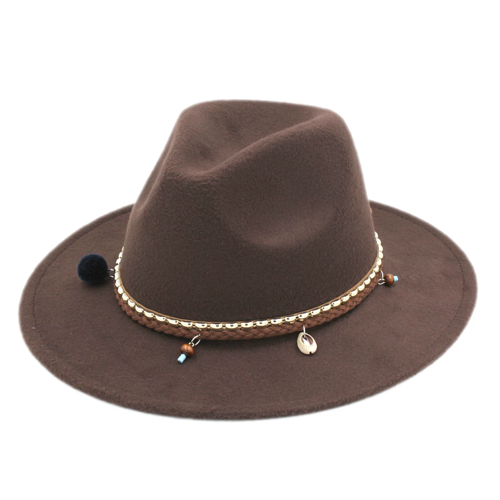 Mistdawn модные унисекс Панама Шапки с плоским козырьком шляпа Fedora зимняя теплая шерсть Смеси Кепки DIY Плетеный шляпная лента Размеры окружности головы 56-58 см