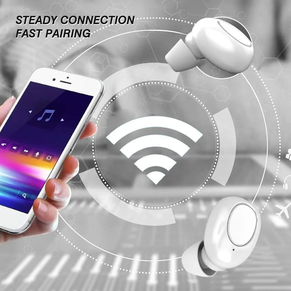 Bluetooth 5,0 беспроводные наушники IPX7 водонепроницаемые TWS стерео наушники-вкладыши Встроенный микрофон гарнитура Премиум звук для спорта