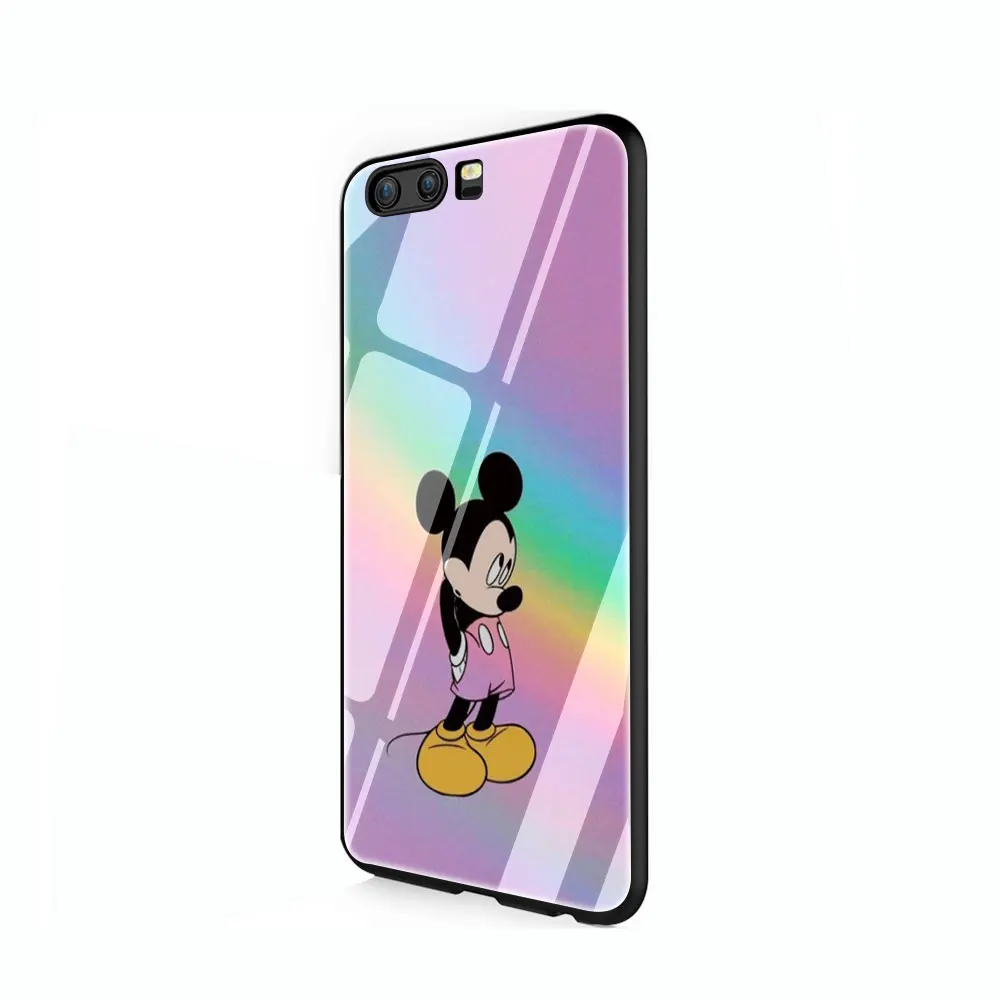 G3 EWAU beauty целующийся Микки чехол из закаленного стекла для телефона для huawei P10 P20 P30 mate 20 Lite pro P Smart Y6 Y9 Honor 8X9 10 - Цвет: G3