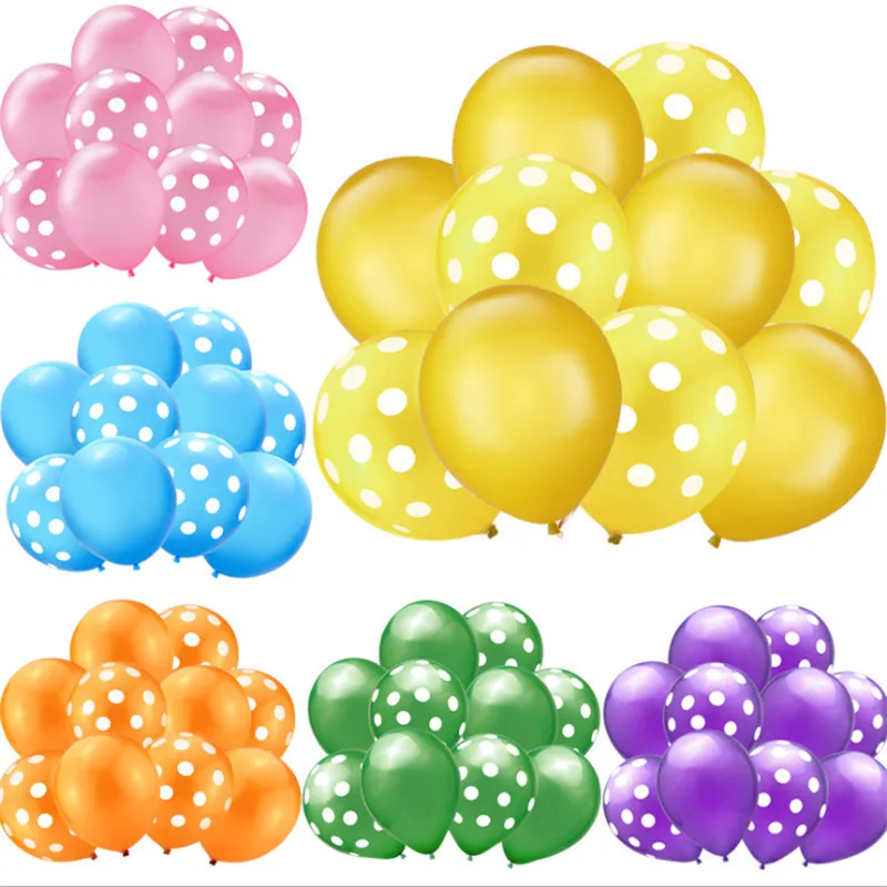 

10PCS 12 inch 2.9G thick wave point latex balloon set wedding