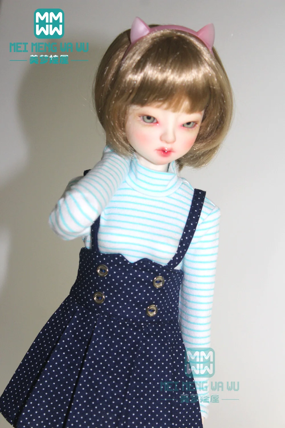 BJD куклы аксессуары Одежда для кукол подходит 43-45 см 1/4 MSD драгоценный камень XAGADOLL Высокий воротник футболка, ремень платье, обувь