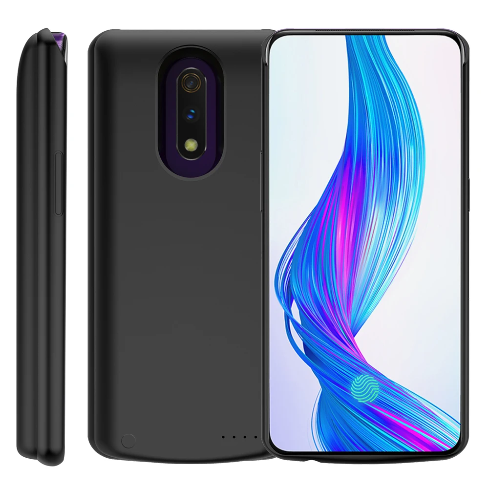 

For Oppo Realme X Battery Charger Case 6500Ah Extended Battery Backup Power Bank Protective Cover For Oppo Realme X Battery Case