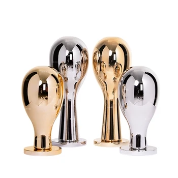 

High Quality Shiny Head Mannequin Electroplate Head Model On Sale