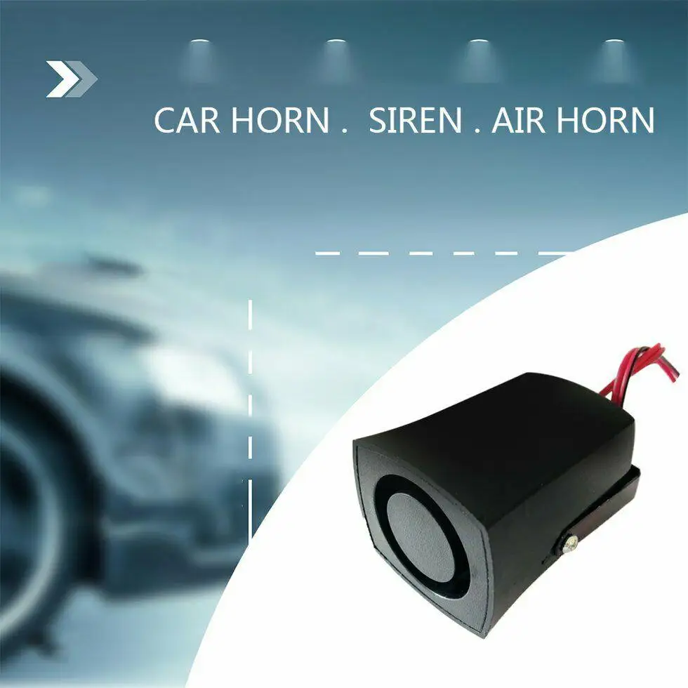 DC 12V Универсальный Авто заднего хода Предупреждение сирена резервного копирования сигналов тревоги рога звуковой сигнал заднего хода сирена тонкий 9-16VDC невидимая сирена