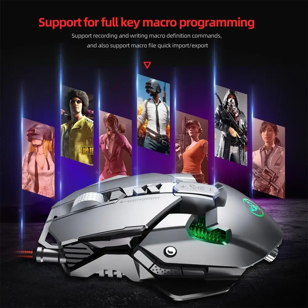 Программируемая Проводная игровая мышь с разрешением 6400 DPI и 7 клавишами мышка