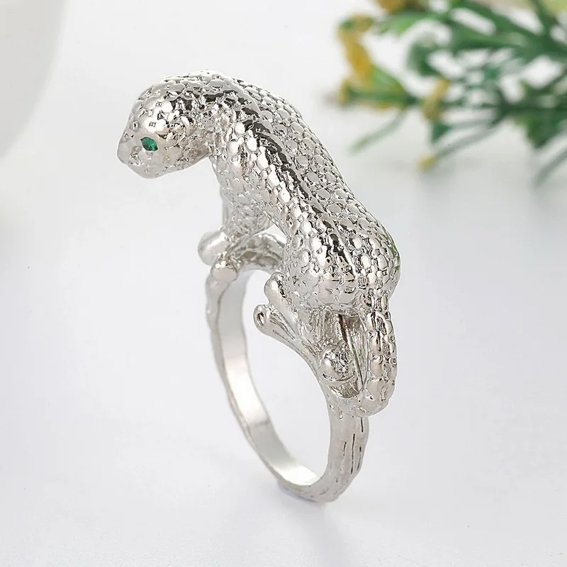 Moda Hombre серебряные кольца для женщин и мужчин большое кольцо Леопард Anello Uomo