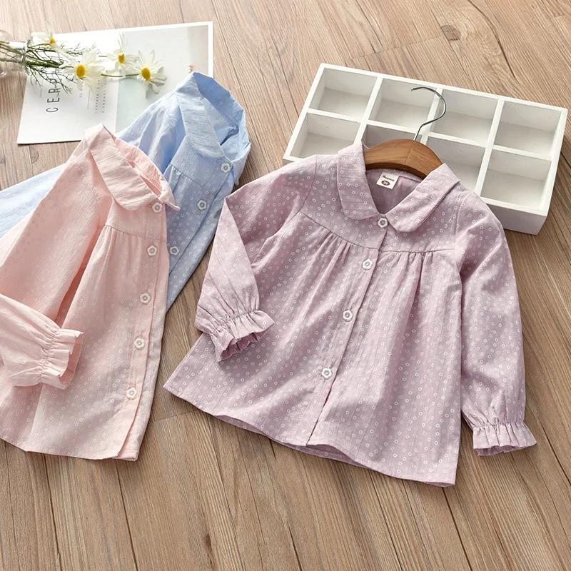 Детская одежда; коллекция года; сезон весна-осень; стиль; рубашка xue fang mian для девочек; кардиган в Корейском стиле с отложным воротником для маленьких девочек