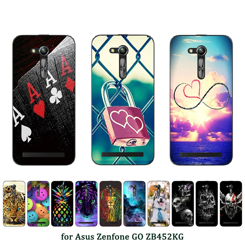 Задняя крышка для Asus Zenfone GO zb452кг 4 5 дюйма силиконовые чехлы с принтом Dangou мягкая