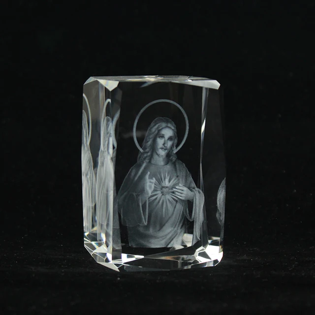 Crystal Jézus Keresztény Ajándékok Szent Család Kreatív Dísz Kristály Testreszabott Led Fény - Image 3
