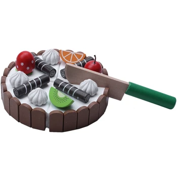 

Wooden Baby Kitchen Toys Pretend Play Cutting Cake Play Food Kids Toys Wooden Fruit Cooking Birthday Gifts Interests Toy