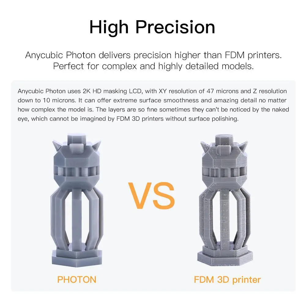 ANYCUBIC Photon 3d принтер UV SLA Смола 3D Принтер lcd Фотон слайсер светильник-отверждение Impresora настольный сенсорный экран Imprimante 3d