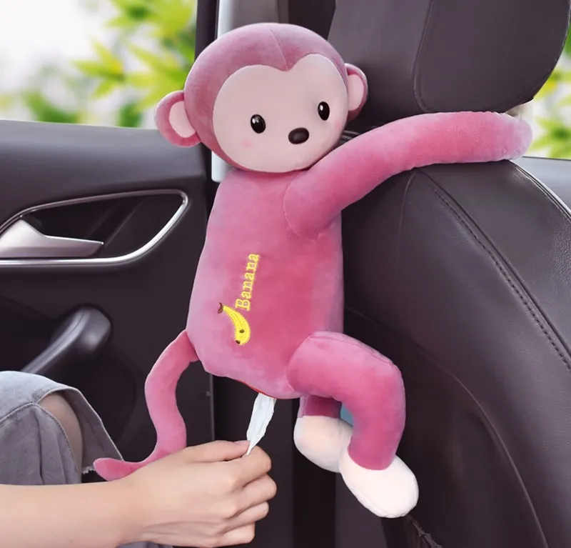 

Creative Naughty Monkey Plush Pumping Carton Car Home Dual-use Cute hug Monkey Doll Hang On Wall Kids Lady Hot Sale
