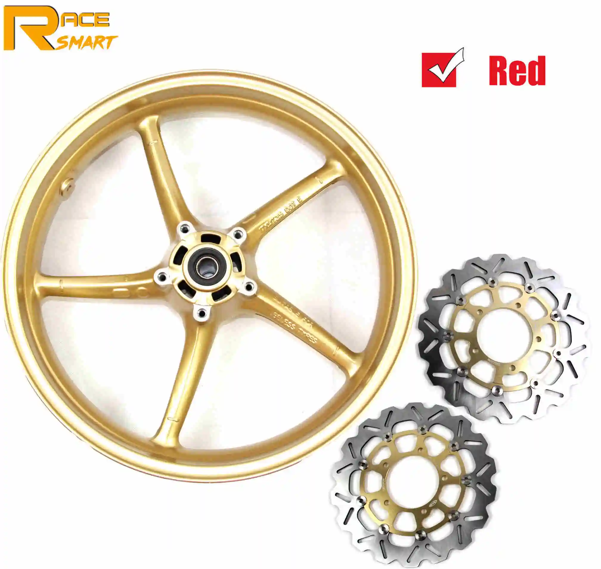 Red wheel rim Передние колесные диски тормозные Дисковые Диски роторы для Triumph Daytona 675 2006-2012 колесные диски Мотоциклетные аксессуары обода колеса - Цвет: Red wheel rim