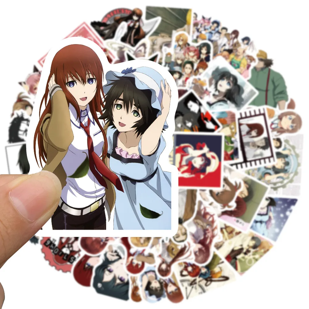 

10/50PCS Animation Game Steins;Gate Waterproof Graffiti Sticker Phone Laptop Guitar Suitcase Helmet Kid Gift Decoration Sticker