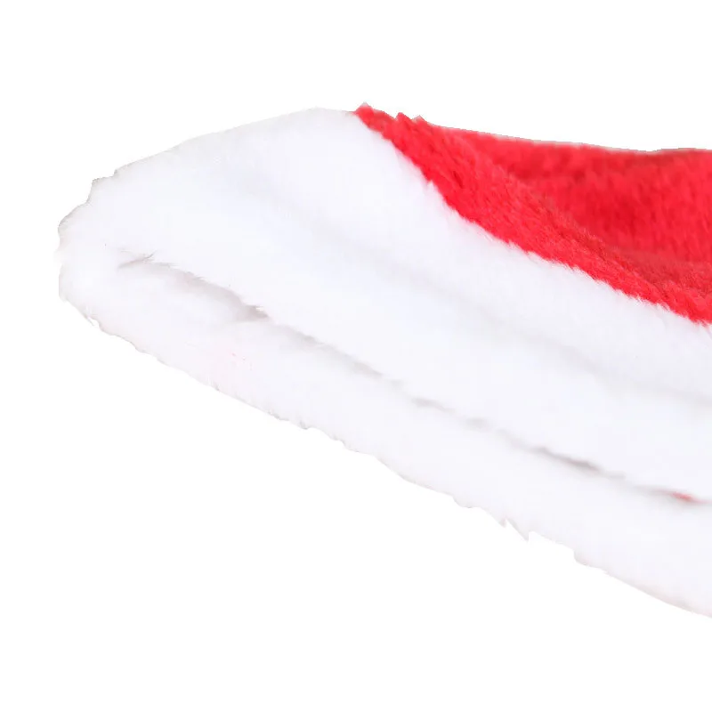 Рождественская шапка Санта-Клауса, красная и белая шапка для костюма Санта-Клауса, вечерние рождественские украшения для дома, Рождественская Детская шляпа, Подарочная Кепка