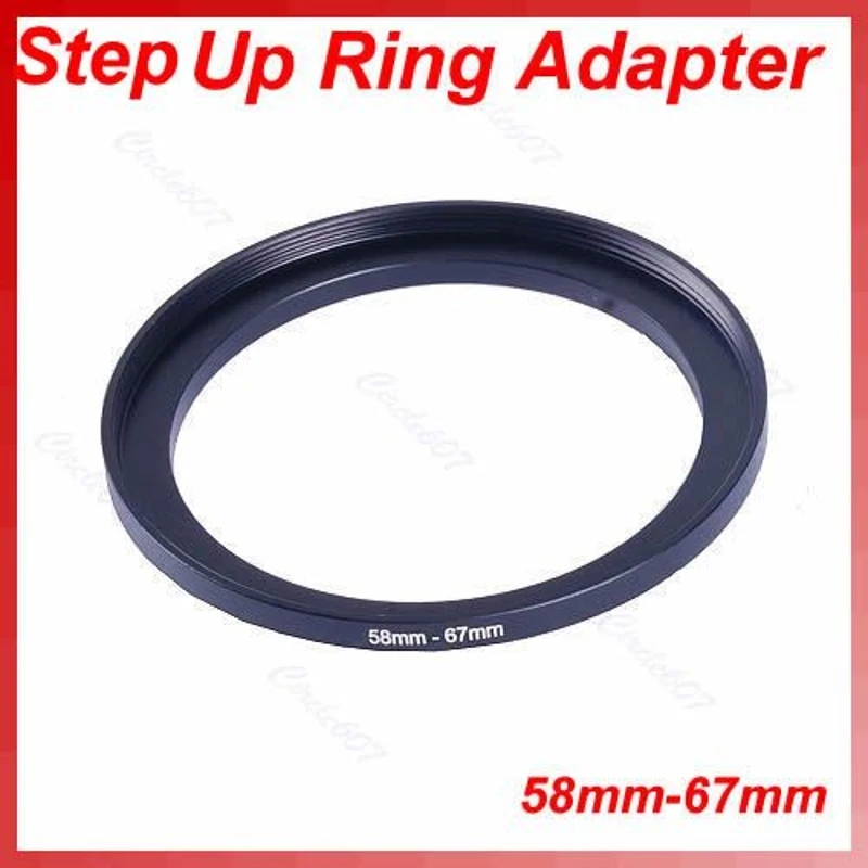 

2021 New 1 PC Metal 58mm-67mm 58-67 mm 58 to 67 Step Up Filter Ring Adapter Black