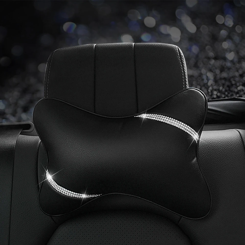 Headrest Подушка для отдыха, блестящий автомобильный подлокотник, подушка для интерьера, универсальная, защита от царапин, для головы, поясницы, украшение, мягкая - Цвет: Headrest