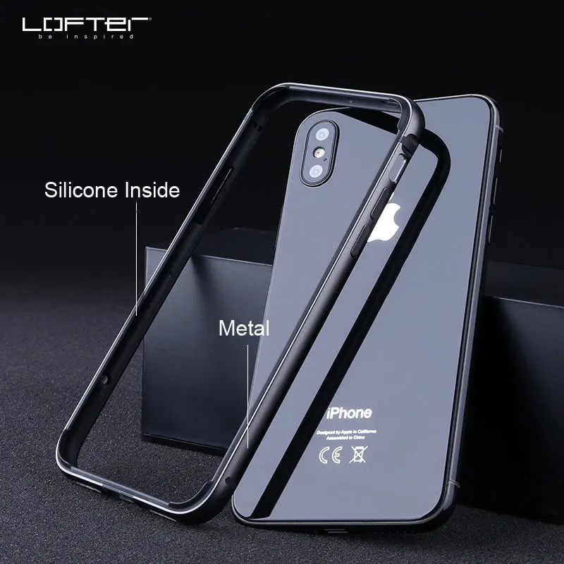 Lofter твердый ТПУ Алюминиевый металлический бампер чехол для iPhone X/XS Роскошный Жесткий металлический чехол-бампер противоударный тонкий
