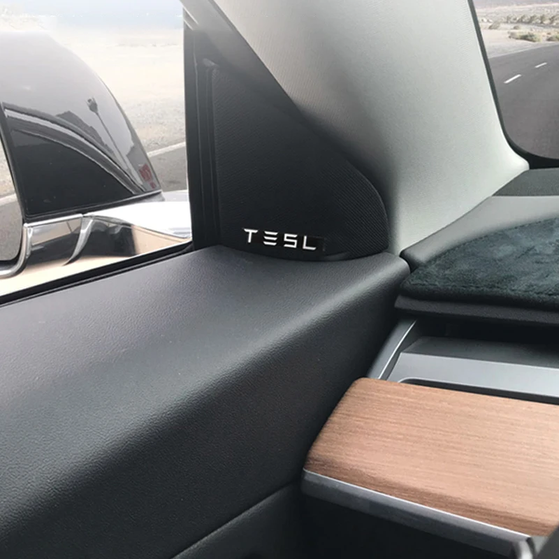 Модификация для Tesla модель 3 4 шт. алюминиевый сплав аудио декоративные наклейки модифицированные аксессуары украшения
