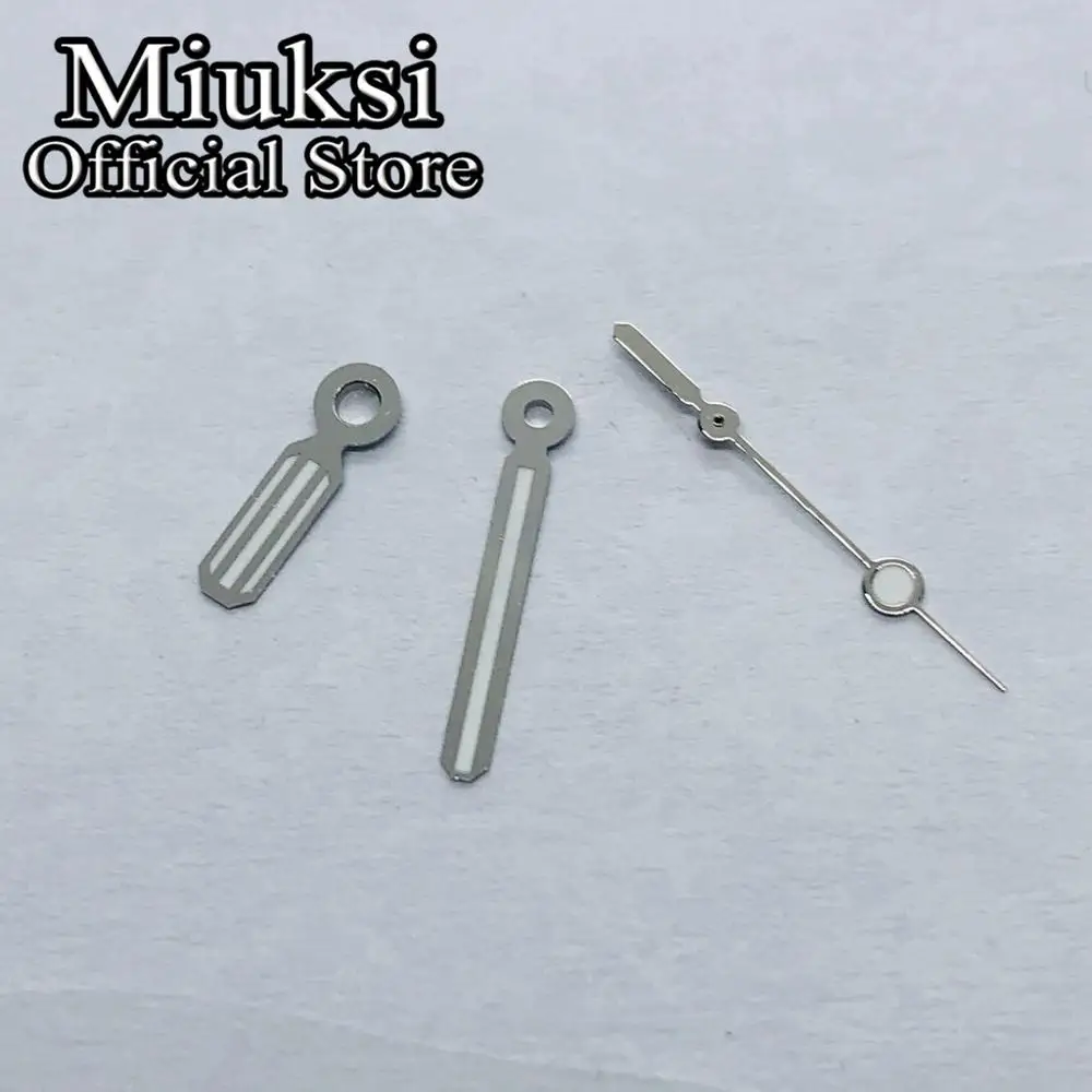 Miuksi серебряные часы светящиеся стрелки подходит для Miyota 8215 8205 821A Mingzhu DG 2813 3804