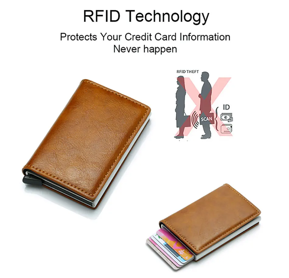 RFID визитница, мужские кошельки, сумка для денег, Мужской винтажный черный короткий кошелек, маленький кожаный бумажник, мини-кошельки, тонкие