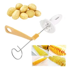 Пластик+ нержавеющая сталь слайсер резак картофеля спиральные чипсы измельчитель совершенно