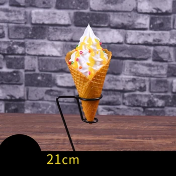 

Realistic ice cream decoration Simulation crispy ice cream model with Bracket Fake food Dessert snack props model
