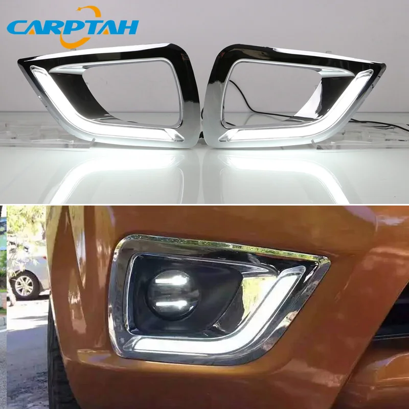 Светодиодный дневной светильник для Nissan NP300 Navara 2015 2016 2017 2018 Водонепроницаемый 12В