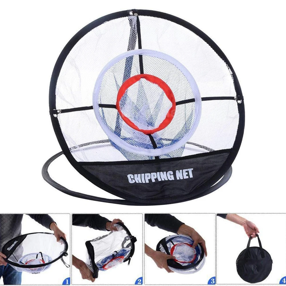Outdoor/Indoor Portable 3 Layer Folding Golf Target Training Practice Chipping Net Golf Training Aids
