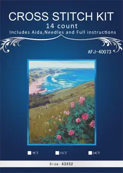 

new Embroidery Counted Cross Stitch Kits Needlework Crafts 14 ct DMC Color DIY Arts Handmade Decor Waterfall in the Mountains 4