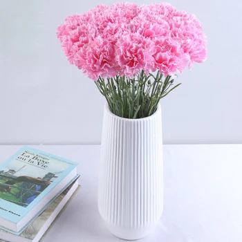 

10 Pcs Bouquet Artificial Flower Carnation Soap Flower Mother's Day Gift Eternal Flower Carnation Fake Flower Home Decoration