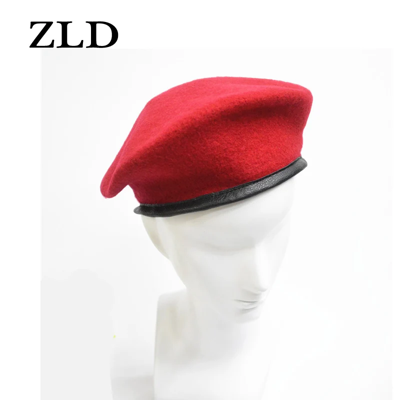 Модный новый женский шерстяной однотонный берет ZLD женские шапки зимние