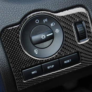 

For Ford Mustang 2009-2013 Car Interior Moulding Carbon Fiber Headlight Switch Frame Trim Cover Adjustment Auto Stickers