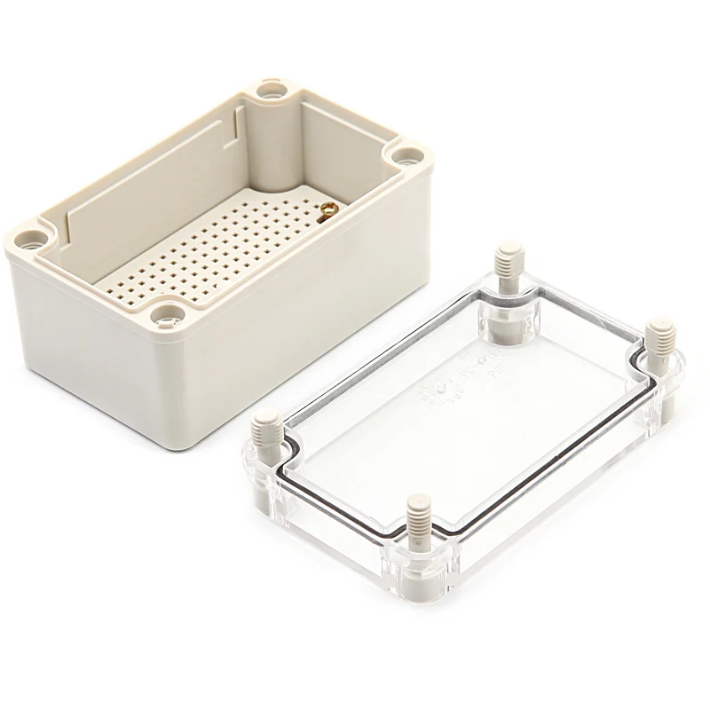 Transparent PC Cover 130*80*70 мм IP67 водонепроницаемый пластиковый корпус коробка электронный корпус для установки Корпус Наружная распределительная коробка с монтажная панель - Цвет: Transparent PC Cover